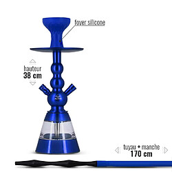 Avis Pack Shisha Khephren Altair Bleu + Filtres + Foyer Silicone Allume charbon Coco Alu