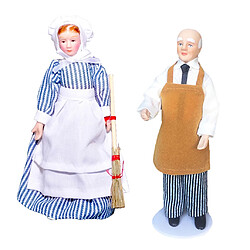 2x 1/12 Maison De Poupée Miniature En Porcelaine Poupée Modèle Petite Belle Fille Garçons