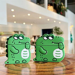 GUPBOO Airpods Coque Housse Étui Protecteur Compatible pour AirPods 3-Dessin animé mignon petite fille crocodile