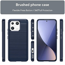 Htdmobiles Coque pour Xiaomi 13 5G - housse etui silicone gel carbone + film ecran - BLEU FONCE