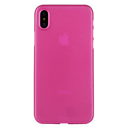 Wewoo Coque Magenta pour iPhone X PP étui de protection arrière