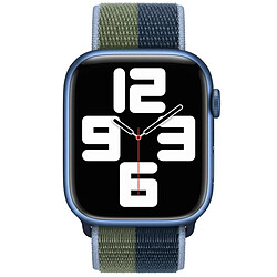 Avis Sport Loop bracelet pour Apple Watch Series 1 á 9 / SE (38/40/41 mm) | Series 10 (42 mm) - Abyss Blue/Moss Green