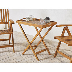 Beliani Table de jardin en bois clair JAVA