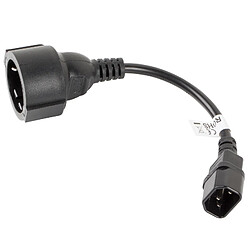 Avis Câble adaptateur Lanberg CA-C14E-10CC-0018-BK Schuko CEE7 femelle vers IEC 320 C14 mâle 20 cm