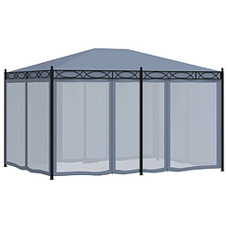 Avis vidaXL Tonnelle avec moustiquaire 4x3 m - Anthracite