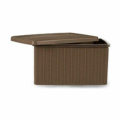 Avis Boîte de rangement avec couvercle Stefanplast Elegance latérale Beige Plastique 29 x 21 x 39 cm (5 Unités)