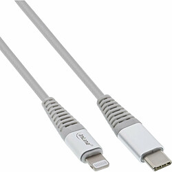 InLine USB-C Lightning Kabel - für iPad - iPhone - iPod - silber/Alu - 2m (31450A)