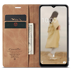 Etui en PU CASEME magnétique auto-absorbant avec support marron pour votre Samsung Galaxy A13 5G