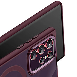 Acheter Avizar Coque MagSafe pour Samsung S24 Ultra avec Protection Caméra Verre Bordeaux