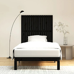 Avis Maison Chic Tête de lit scandinave pour lit adulte,Meuble de chambre murale Noir 108x3x110 cm Bois massif de pin -MN60426