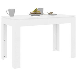 Avis Maison Chic Table de salle à manger,Table à dîner Blanc brillant 120x60x76 cm Aggloméré -GKD12692