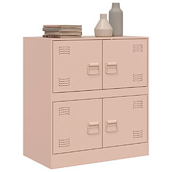 Acheter vidaXL Buffet rose 67x39x73 cm acier