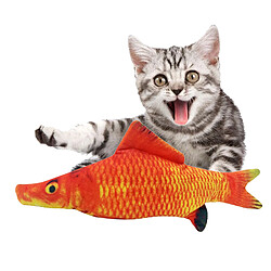 Avis 1 Pc 28-30 Cm Disquette électrique Poisson Chat Jouet Rechargeable Animaux Morsure Herbe à Chat Jouets Carpe Crucian