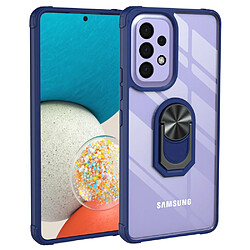 Coque en TPU antichoc avec béquille à anneau rotatif bleu pour votre Samsung Galaxy A53 5G