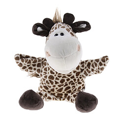 La marionnette à poupée animale en peluche douce avec bouche mobile pour enfants girafe pas cher