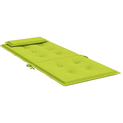 Acheter vidaXL Coussins de chaise à dossier haut lot de 6 vert vif