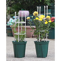 Anneaux De Support Pour Plantes Jardin Treillis Plantes Grimpantes Grow Cage 60cm White pas cher