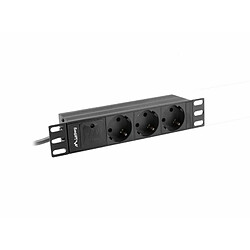 Lanberg Surge protector Rack PDU 10 1U 3x Schuko 2m 10A black C14