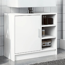 vidaXL Armoire de lavabo blanc 63x29x55 cm bois d'ingénierie