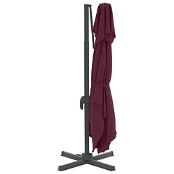 Acheter vidaXL Parasol cantilever à double toit Bordeaux Rouge 400x300 cm