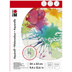 Marabu Bloc aquarelle, 240 x 320 mm, 210g/m2, 20 feuilles, ()