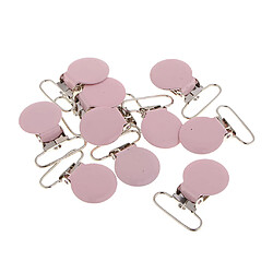 Acheter 10pcs métal pince de jarretelle pour porte-jouet de dentition bébé factice rose