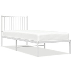 Maison Chic Lit adulte - Cadre de lit métal avec tête de lit,Structure du lit Contemporain pour chambre blanc 80x200 cm -MN23360