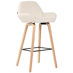 Non Tabouret de bar Newnan en tissu 4 pieds structure naturel (chêne)