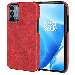 Coque en TPU + PU léger, rouge pour votre OnePlus Nord N200 5G