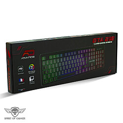 Spirit Of Gamers Clavier gamer ultra plat rétro éclairé RGB - Touches silencieuses pas cher