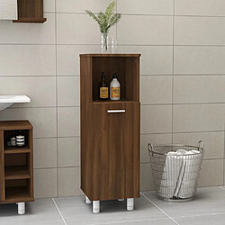 Maison Chic Armoire de bain,Meuble de rangement de salle de bain,Meuble haut Chêne marron 30x30x95 cm Bois d'ingénierie -GKD618805