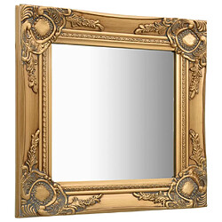 Maison Chic Miroir mural style baroque | Miroir Décoration pour Maison Salle de Bain 40x40 cm Doré -GKD11900