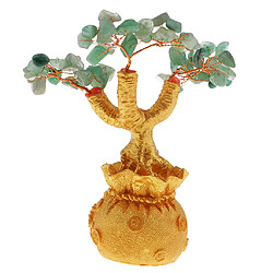 Mini Feng Shui Apporter Richesse Chance Arbre Cristal Argent Arbre Purse Vert