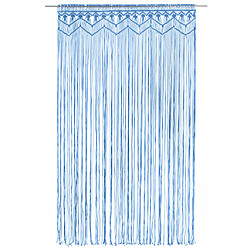 vidaXL Rideau en macramé Bleu 140x240 cm Coton