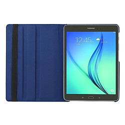 Wewoo Housse Étui bleu foncé pour Samsung Galaxy Tab S2 9,7 / T815 / T810 Litchi Texture 360 degrés rotation en cuir avec support pas cher