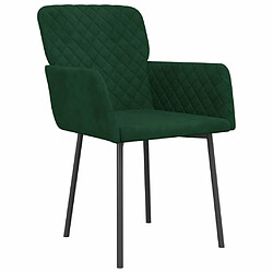 Avis Maison Chic Lot de 2 Chaises à manger | Chaise de salle à manger cuisine Vert foncé Velours -GKD31835