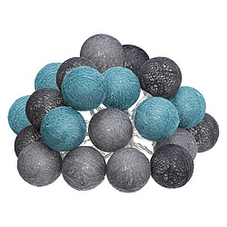 Atmosphera, Createur D'Interieur Guirlande 20 boules Dune D6 cm Bleu et gris - ATMOSPHERA