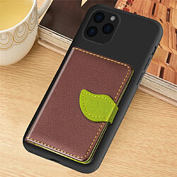 Wewoo Coque Souple Pour iPhone 11 Litchi Pattern Card Bag Support de portefeuille + TPU Phone Case avec fente carte Fonction de de Brown