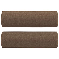 Acheter vidaXL Ensemble de canapés 2 pcs avec coussins marron tissu