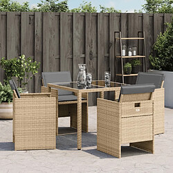 Avis Maison Chic Lot de 4 Chaises de jardin avec coussins | chaises Relax d'extérieur mélange beige -GKD35529