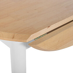 Beliani Table ronde extensible en bois OMAHA pas cher