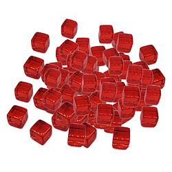 Avis 100pcs 10mm coloré dés jeux de société cube pour parti KTV jouets rouge