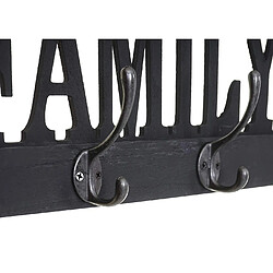 Decoshop26 Porte-manteau mural gris foncé Family