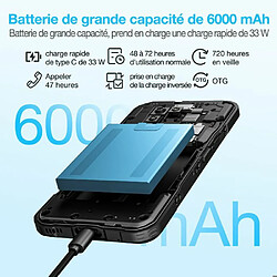 Téléphone Portable DOOGEE V20S 5G Incassable 12Go+256Go,6.43 pouces AMOLED FHD+ 33W charge Smartphone robuste Android 13/NFC - Noir