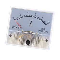 85c1 dc rectangle ampèremètre ampèremètre testeur analogique panneau voltmètre 0-10 v