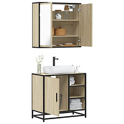 vidaXL Ensemble de meubles de salle de bain 2 pcs chêne sonoma