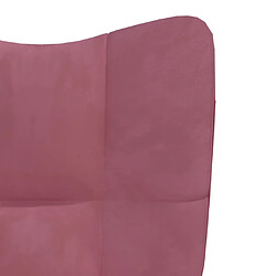 Maison Chic Chaise de relaxation | Fauteuil relax Rose Velours -GKD45898 pas cher