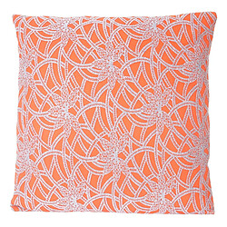 Decoshop26 Coussin orange style baroque 45x45 cm déhoussable DEC04075