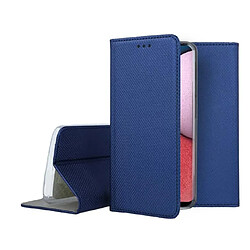 Acheter Htdmobiles Housse etui portefeuille avec coque interieure en silicone pour Xiaomi Redmi Note 13 Pro 4G / Poco M6 Pro 4G + verre trempe - BLEU MAGNET