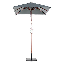 Acheter Beliani Parasol de jardin en bois avec toile gris foncé 144 x 195 cm FLAMENCO